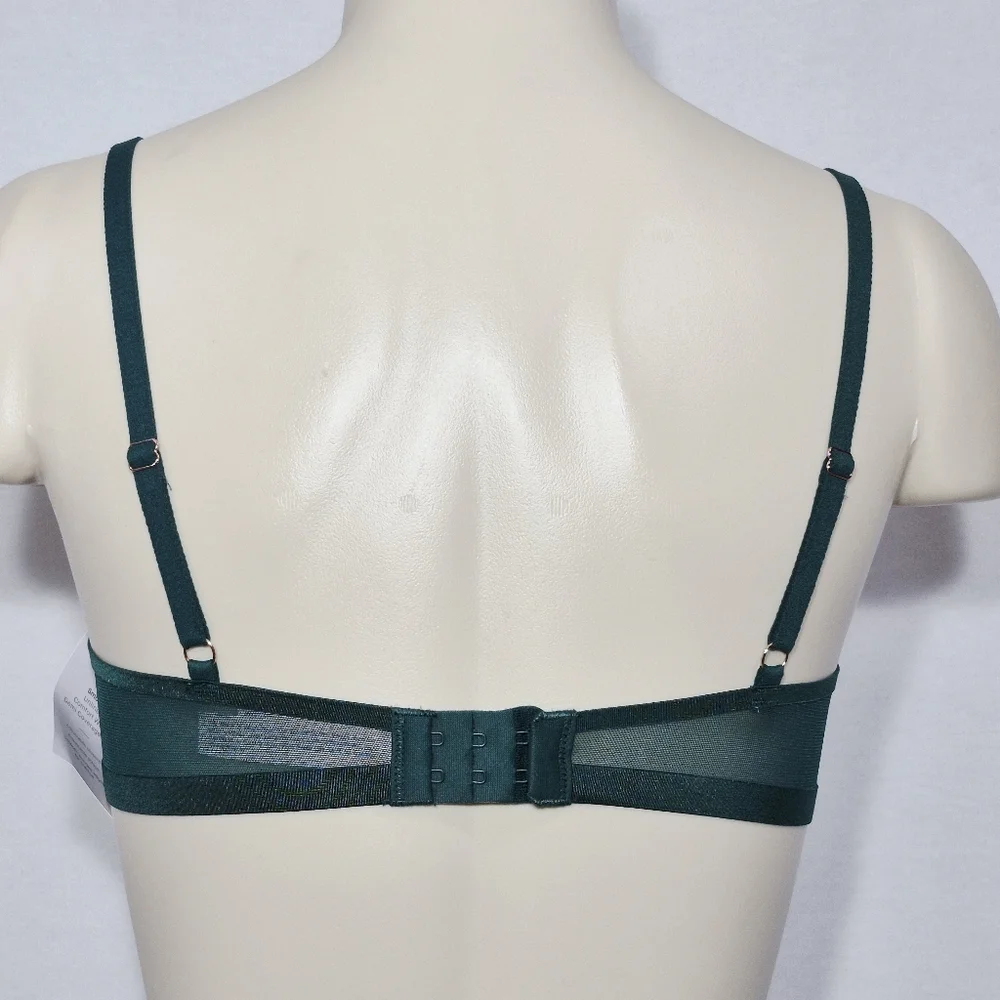32A Auden Smooth Unlined Comfort Wire Demi Coverage UW Bra‎ Green NWT